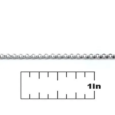 1.8mm Antique Silver Rolo Chain by the Foot