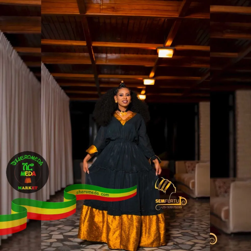 Black & Gold Menen fabric