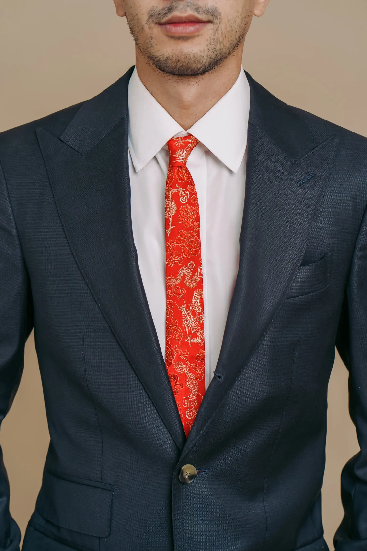 Classic Dragon Skinny Tie