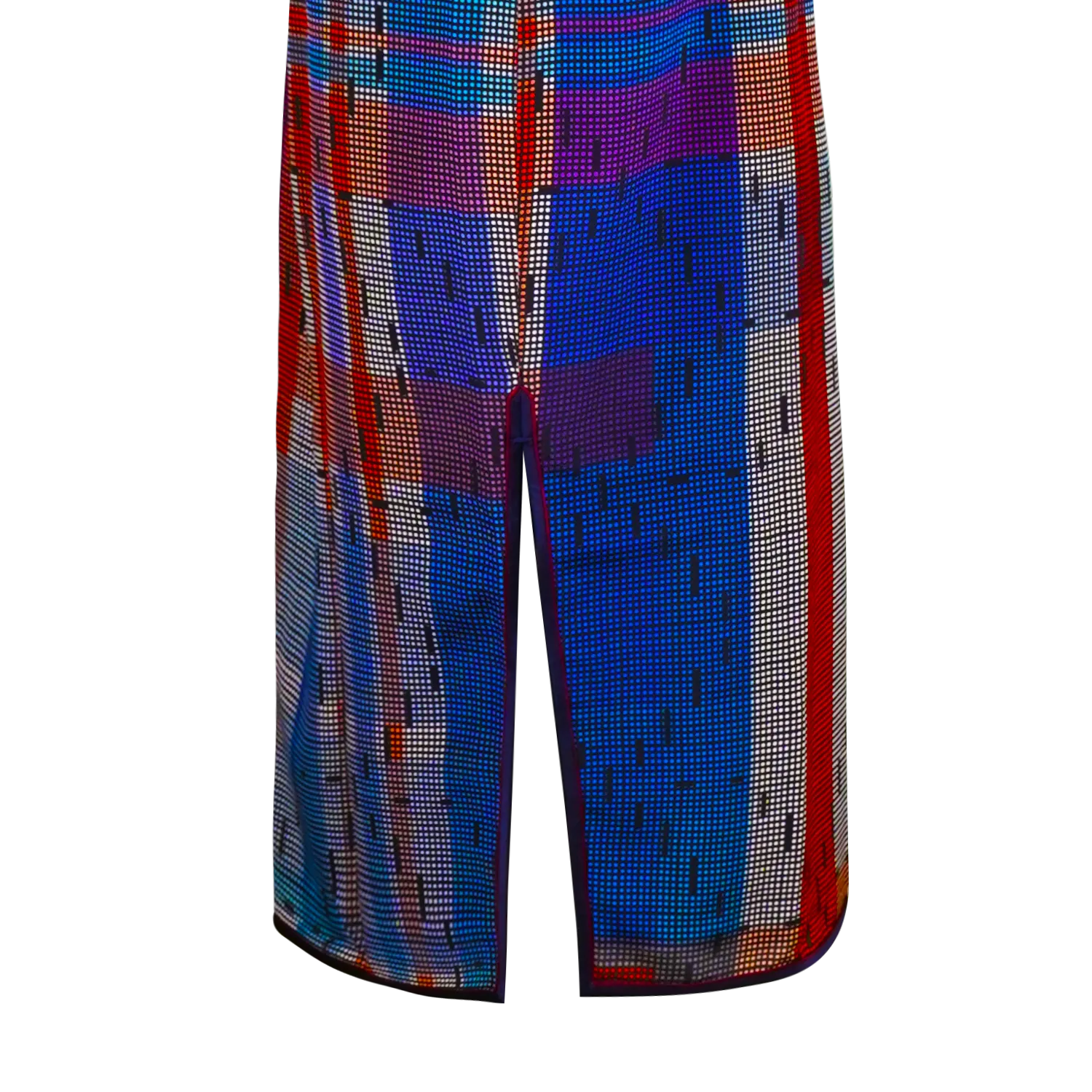 【HK SPIRIT】100% Silk Cheongsam - Mesh Version (Cap Sleeve) (紅白藍)