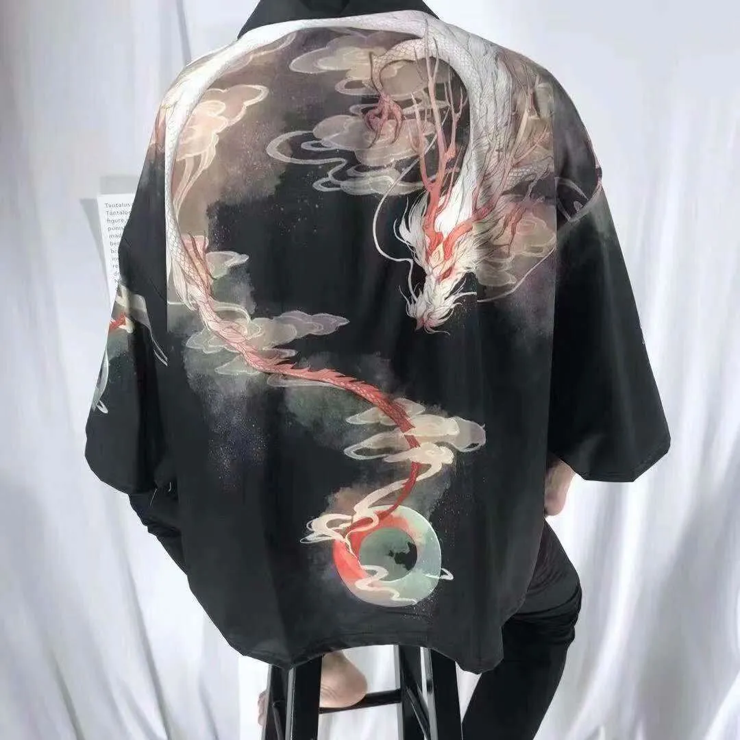 Japanese White Dragon Kimono