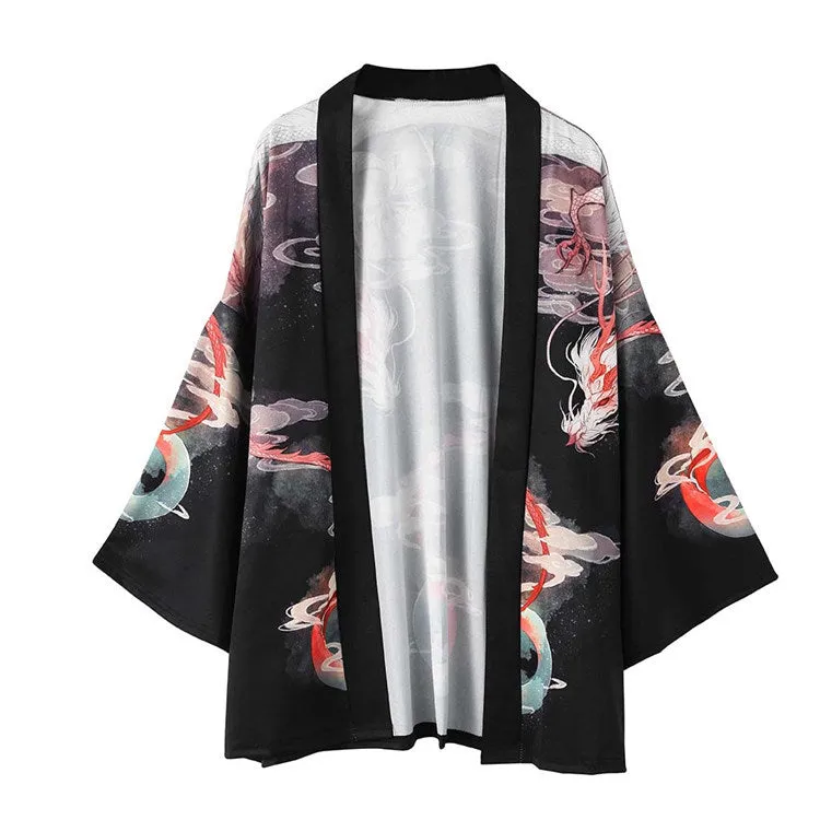 Japanese White Dragon Kimono