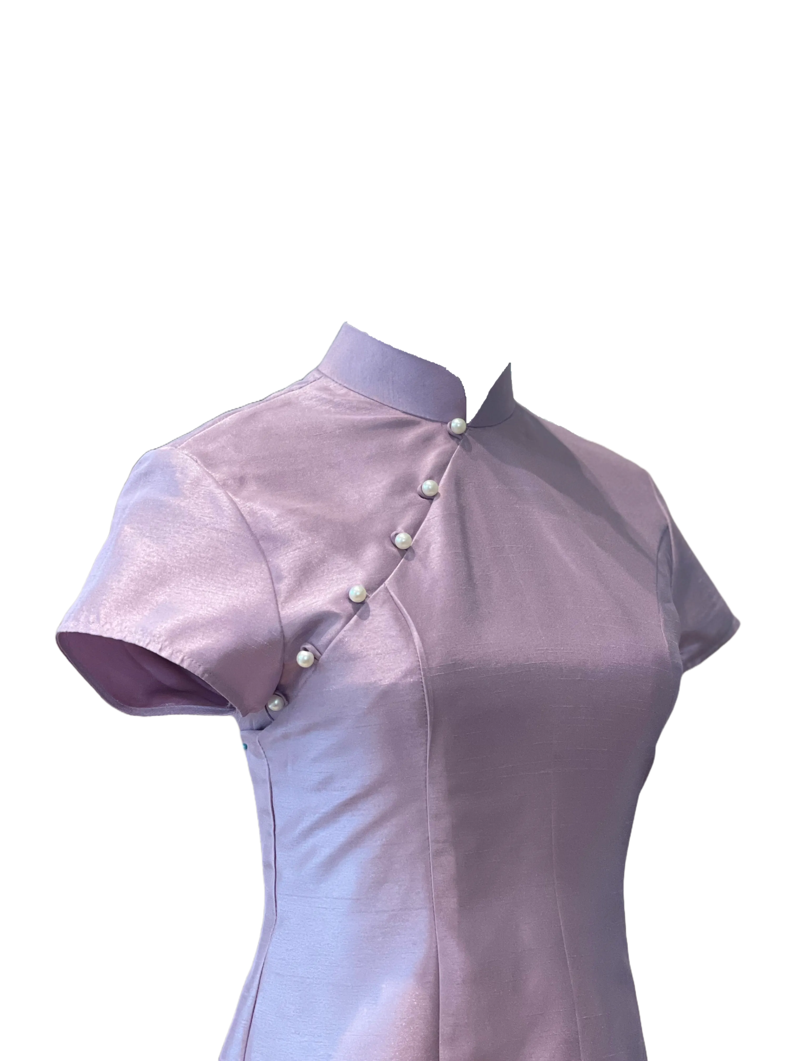Lavender Thai Silk Cheongsam