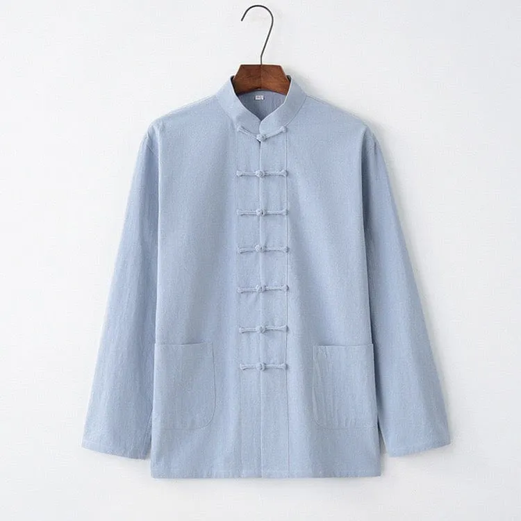 Linen fabric, Chinese Tang Suit set, Kong fu Suit set