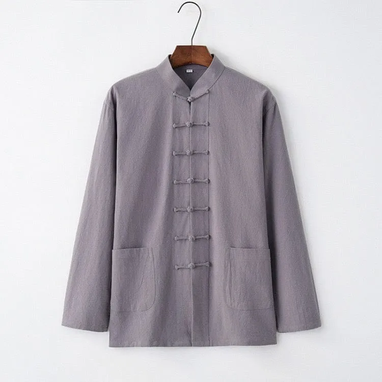 Linen fabric, Chinese Tang Suit set, Kong fu Suit set