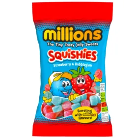 Millions Strawberry & Bubblegum Squishies 130g - 12 Count