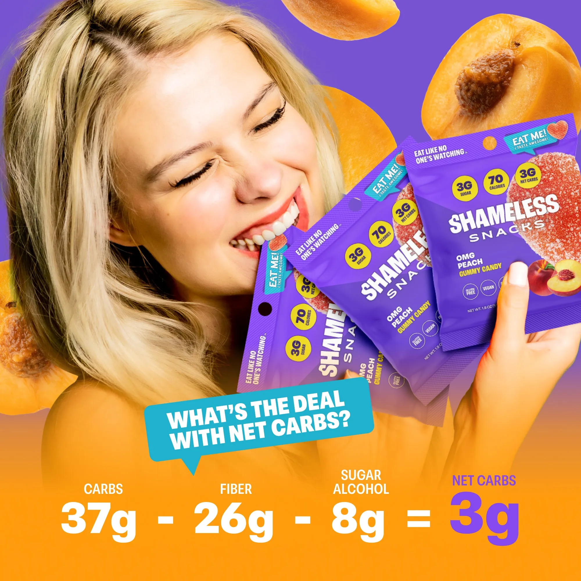 OMG Sour Peach Gummies - Samples