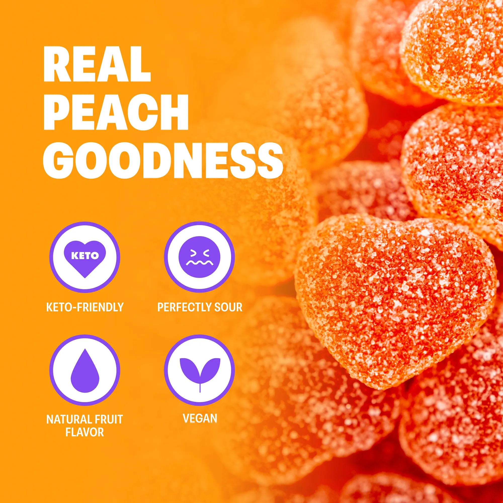 OMG Sour Peach Gummies - Samples