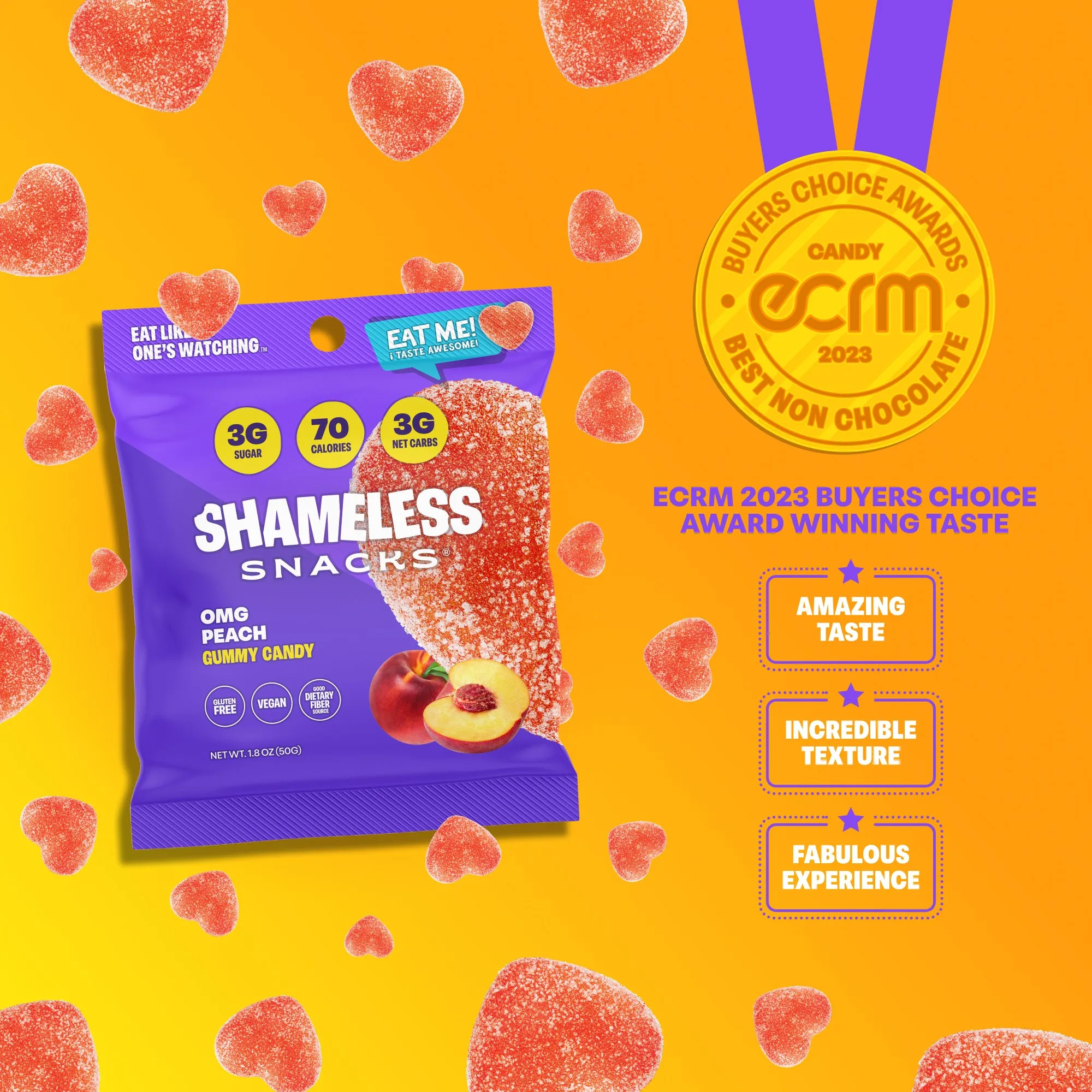 OMG Sour Peach Gummies - Samples