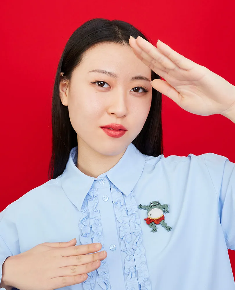 Warrior Ukiyo-e Frog Brooch